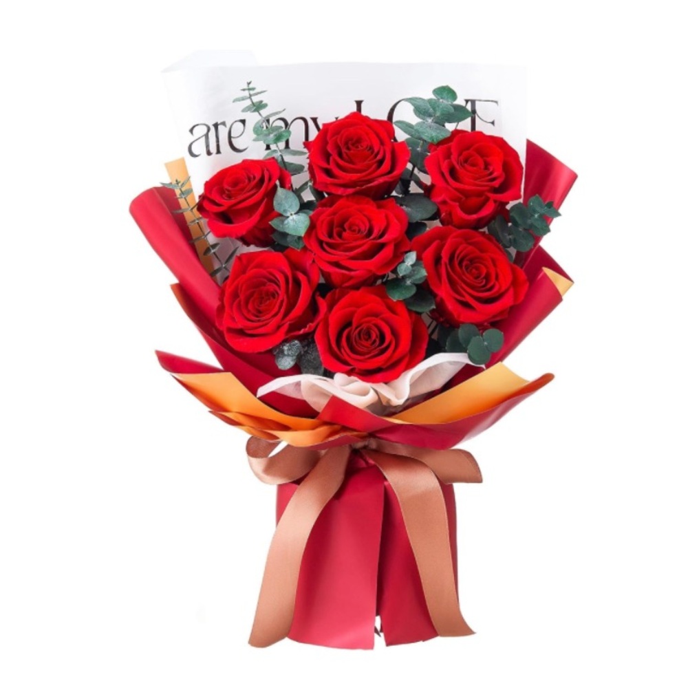 Preserved Red Rose Flower Bouquet
